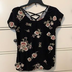 Black Flower Top: small.